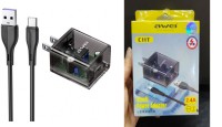 Awei C11T Type-C Transparent Fast Charging Adapter: Style Meets Speed